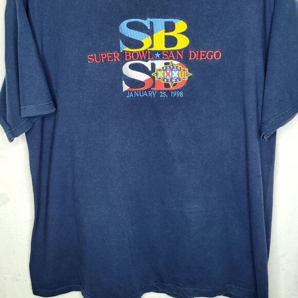 Vintage 1998 Logo Athletic Super Bowl San Diego Embroidered T Shirt Size XL - Picture 3 of 6